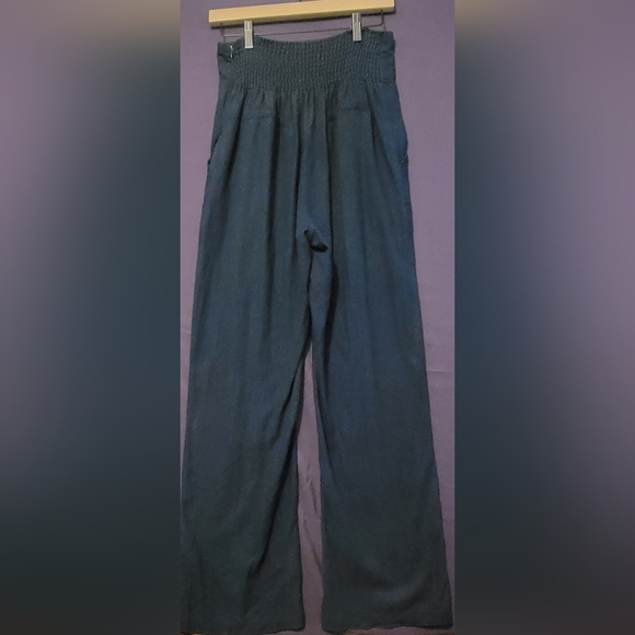 Philosophy Navy Wide Leg Button Front Detail Side Zip Pants. Size XL - Picture 4 of 4